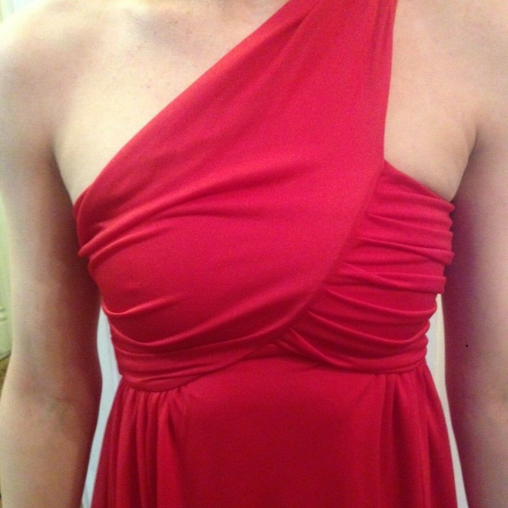 Super Sexy Red H&M Gown; One-Shoulder; Sz 6